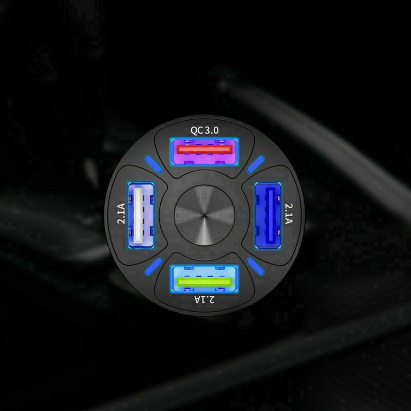 Mini 4-Port Car Charger – 45W Fast Charge for All Devices