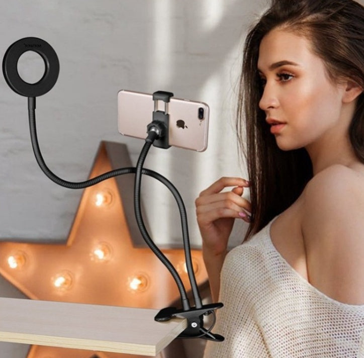 LED Selfie Ring Light – Adjustable Makeup & Live Lighting