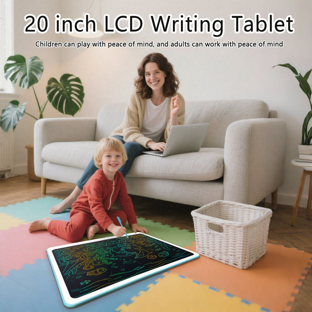 Kids LCD Drawing Tablet – 20” Colorful Reusable Doodle Board