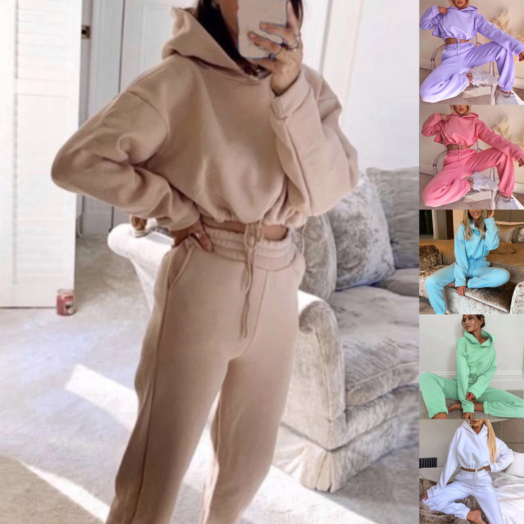 Women’s 2-Piece Tracksuit – Long Sleeve Hoodie Set