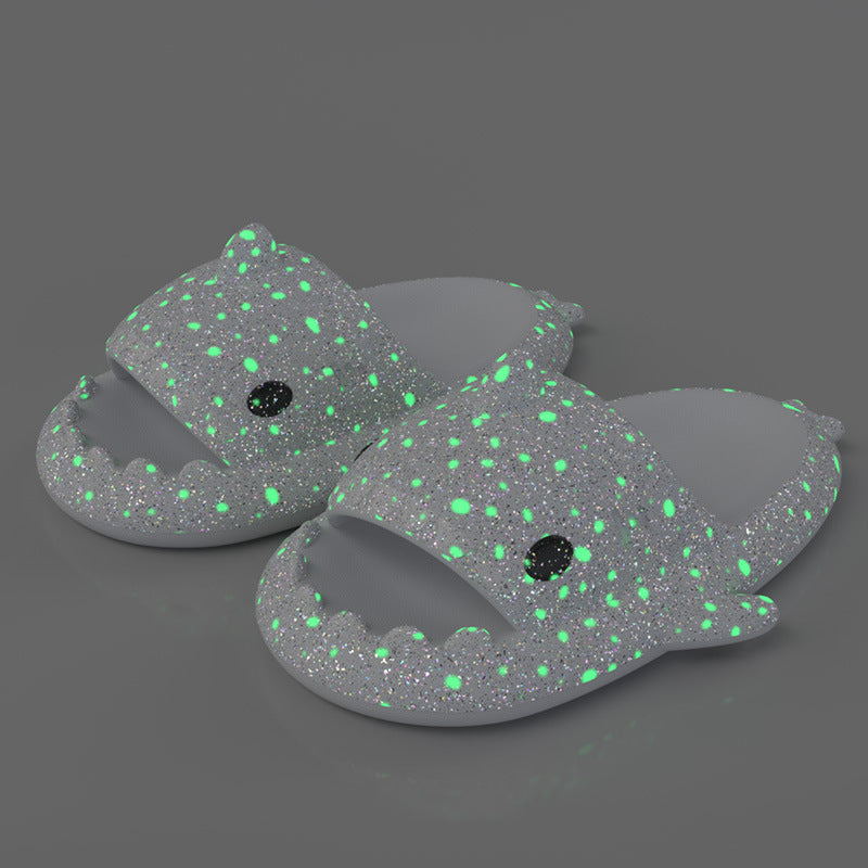 Shark Slippers with LED Light – Fun Starry Design