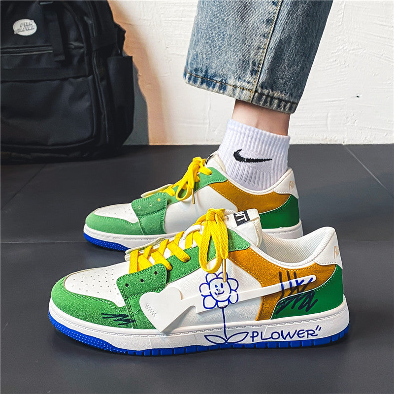 Graffiti Print Sneakers – Urban Street Style Shoes