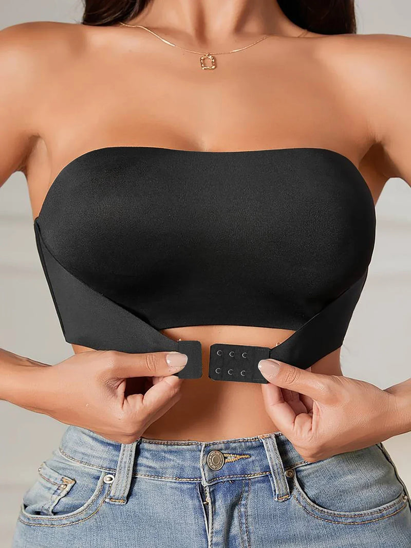 Women’s Strapless Seamless Bra – Front Button, No Padding, Smooth Underwear