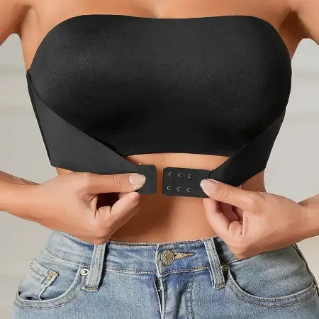 Women’s Strapless Seamless Bra – Front Button, No Padding, Smooth Underwear