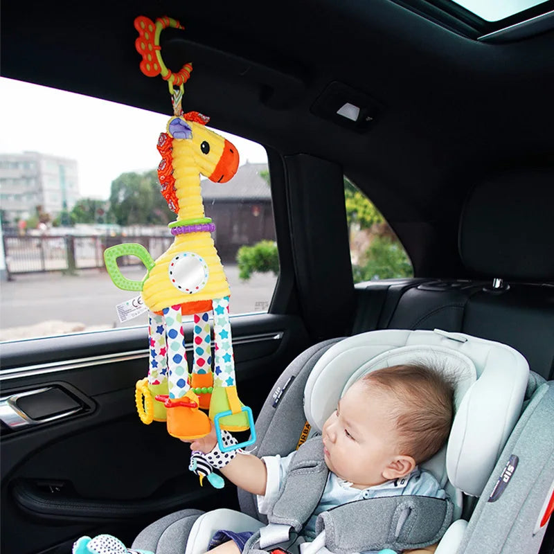 Animal Plush Rattle Toy with Handle – Soft Infant Toy