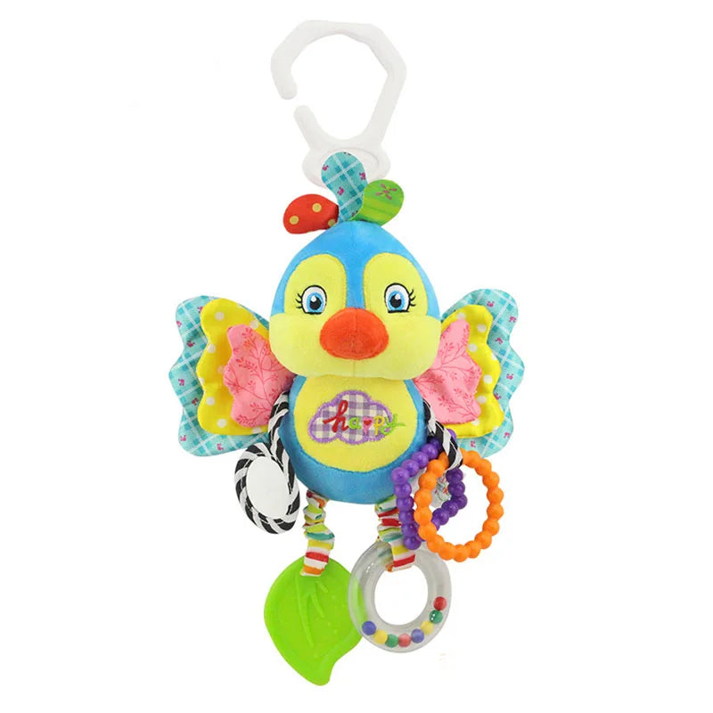 Animal Plush Rattle Toy with Handle – Soft Infant Toy