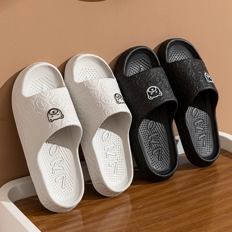 Cute Bear Slides – Non-Slip Soft Slippers for Men & Women