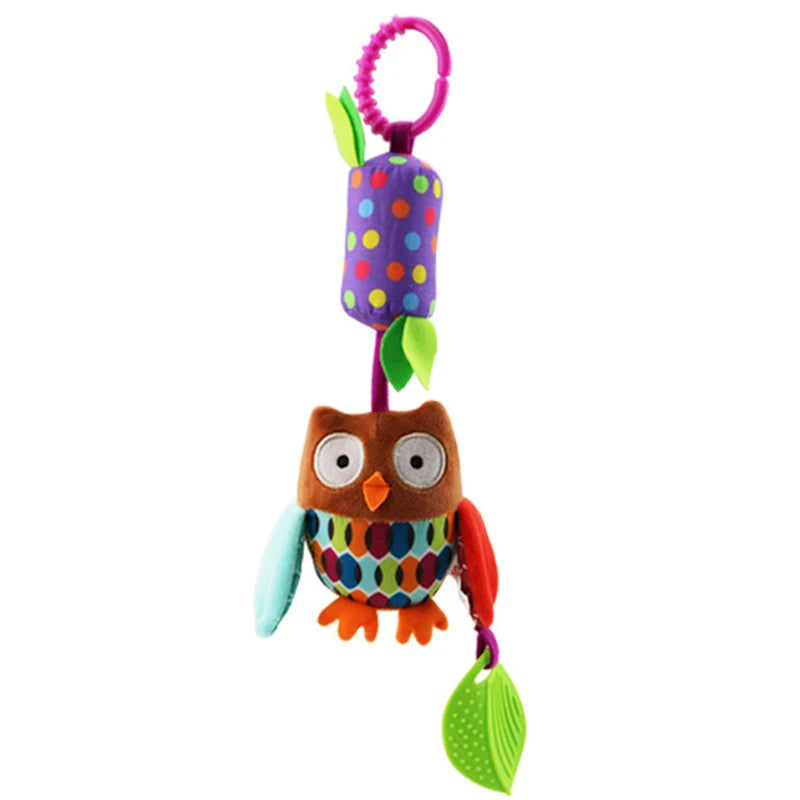 Animal Plush Rattle Toy with Handle – Soft Infant Toy