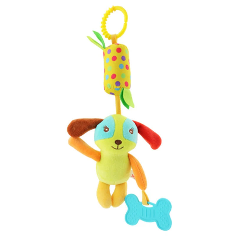 Animal Plush Rattle Toy with Handle – Soft Infant Toy