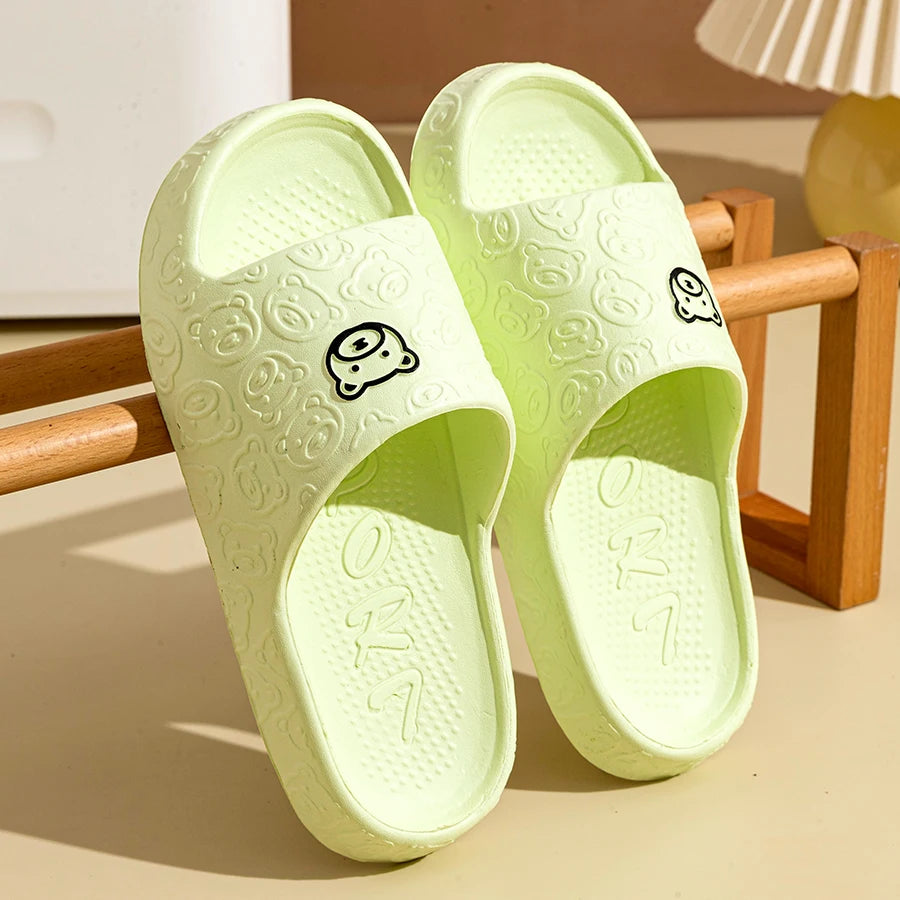 Cute Bear Slides – Non-Slip Soft Slippers for Men & Women