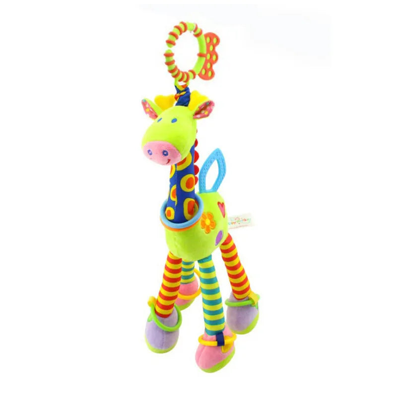 Animal Plush Rattle Toy with Handle – Soft Infant Toy