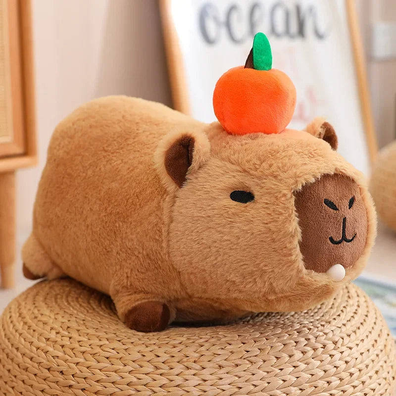 Capybara Plush with Strawberry Hat