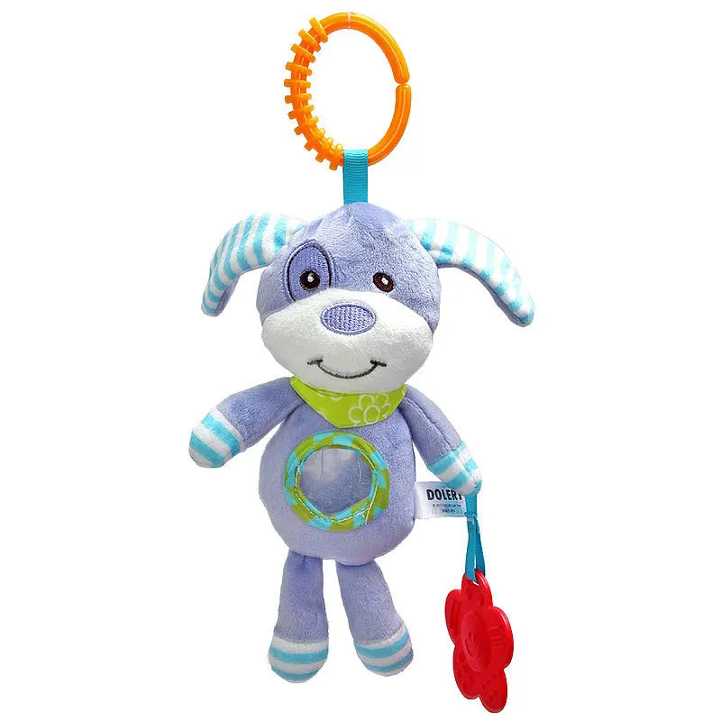 Animal Plush Rattle Toy with Handle – Soft Infant Toy