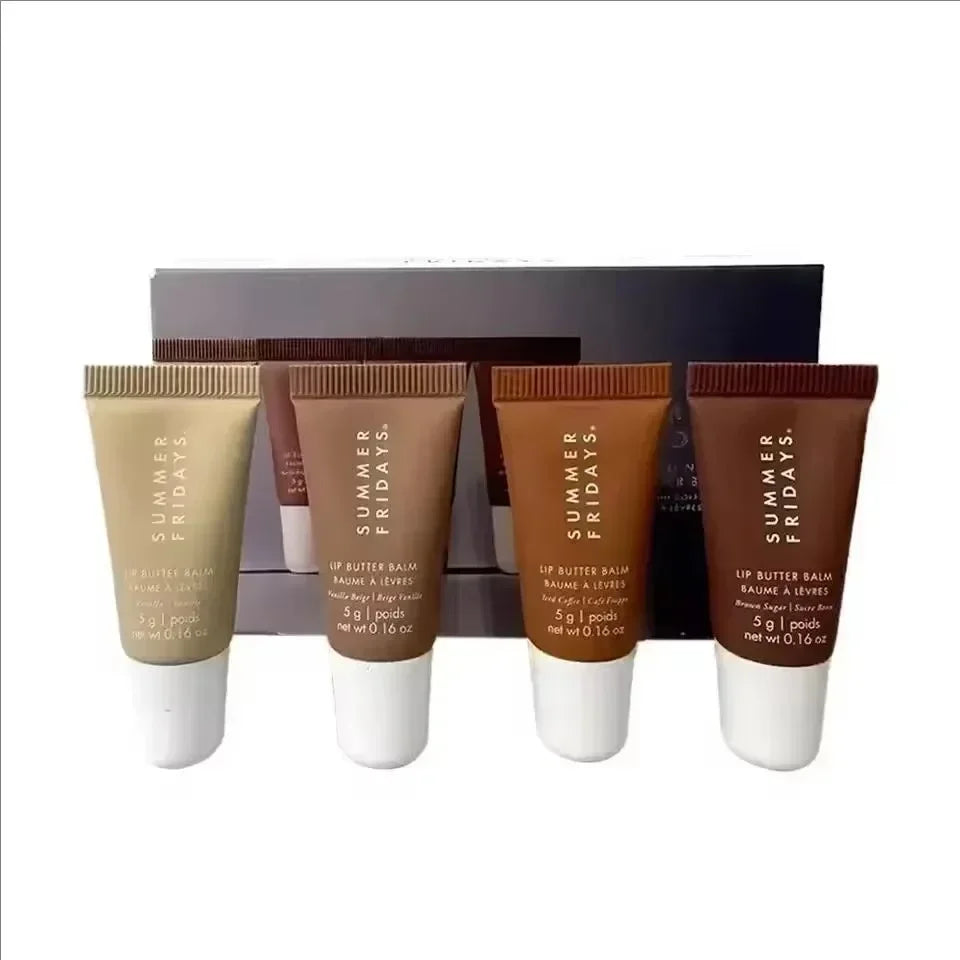 Summer Friday’s Vanilla Beige Lip Balm – Moisturizing Transparent Lip Gloss Set