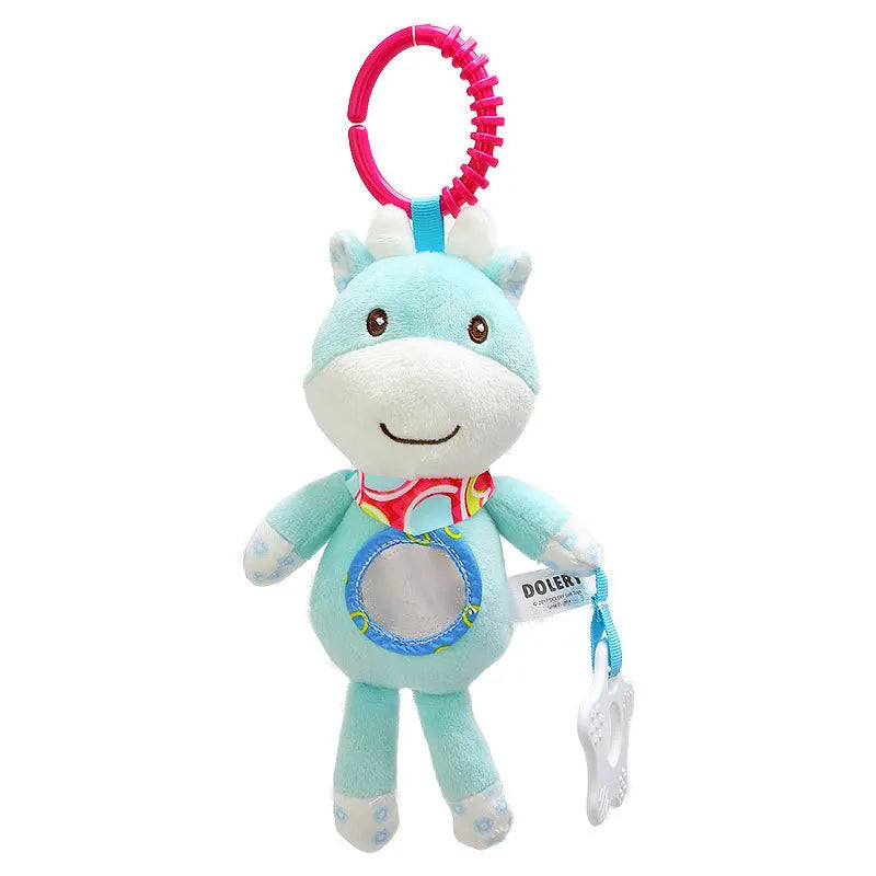 Animal Plush Rattle Toy with Handle – Soft Infant Toy