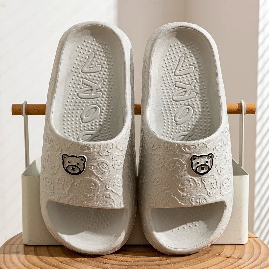 Cute Bear Slides – Non-Slip Soft Slippers for Men & Women