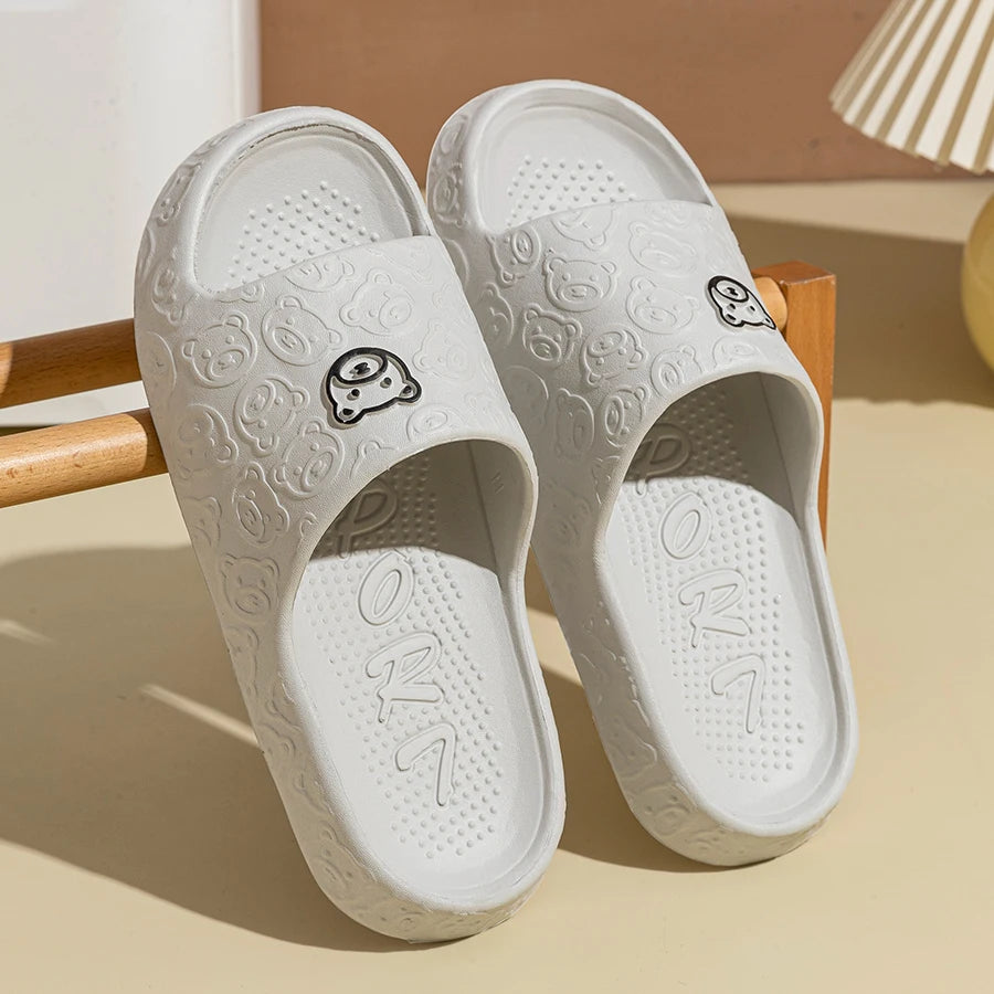 Cute Bear Slides – Non-Slip Soft Slippers for Men & Women