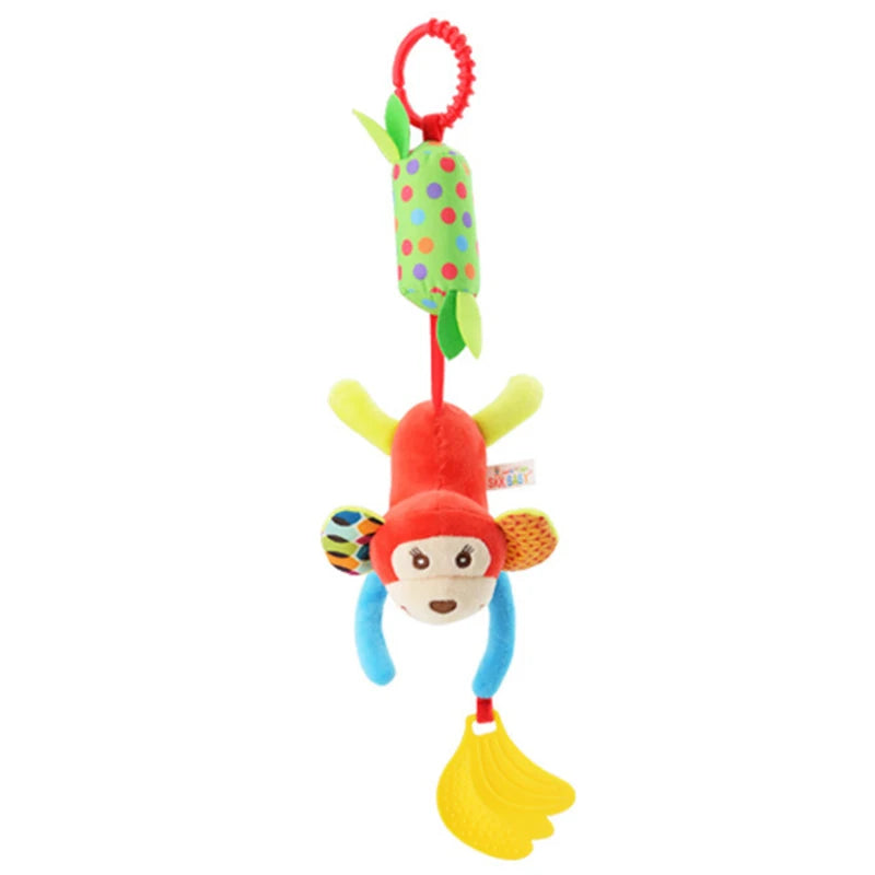 Animal Plush Rattle Toy with Handle – Soft Infant Toy