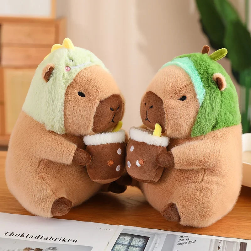 Capybara Plush with Strawberry Hat