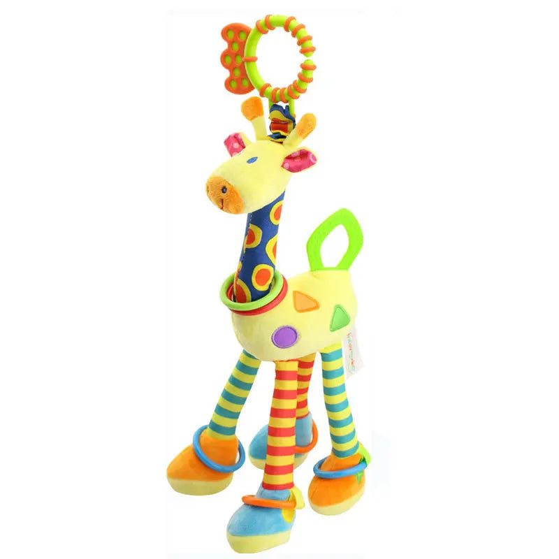 Animal Plush Rattle Toy with Handle – Soft Infant Toy