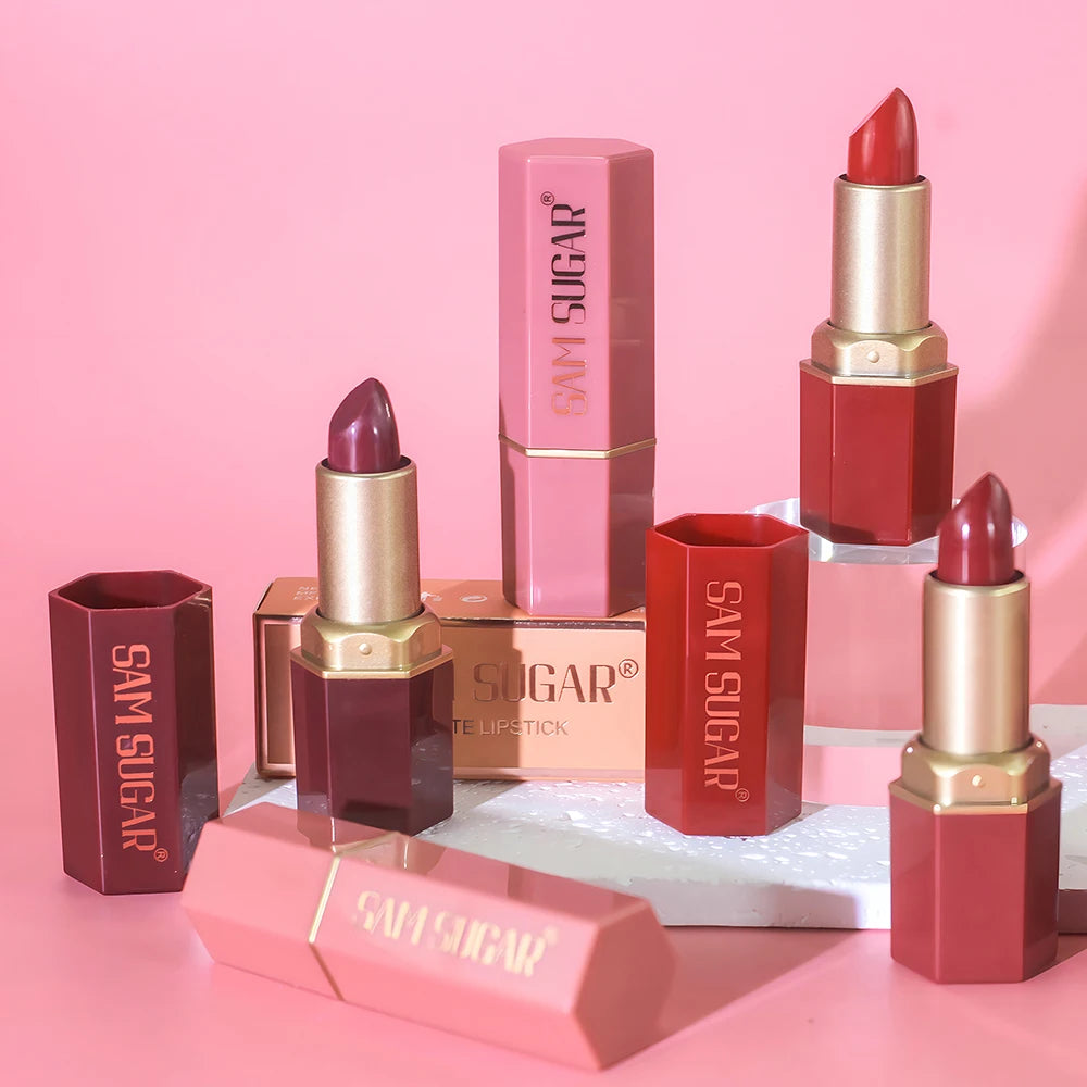 Sam Sugar Matte Lipstick – Long-Lasting Velvet Finish