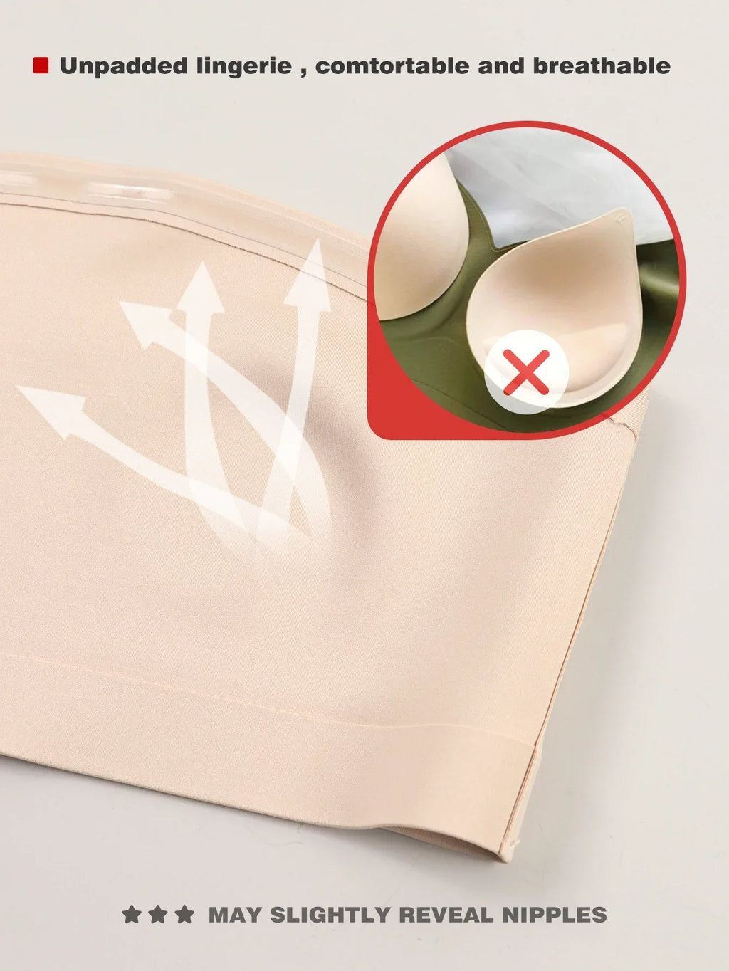 Women’s Strapless Seamless Bra – Front Button, No Padding, Smooth Underwear