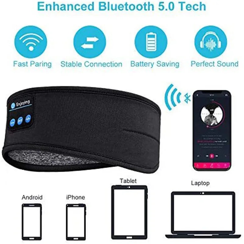 Wireless Music Headband – Bluetooth Headphones for Sleep & Sport