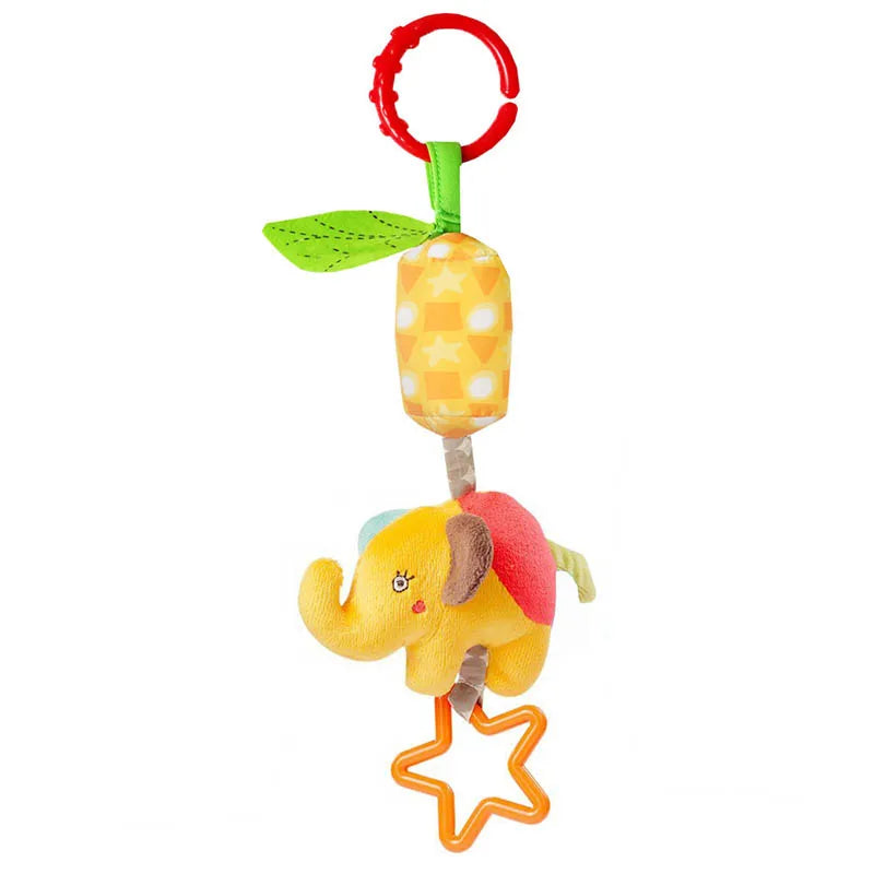 Animal Plush Rattle Toy with Handle – Soft Infant Toy