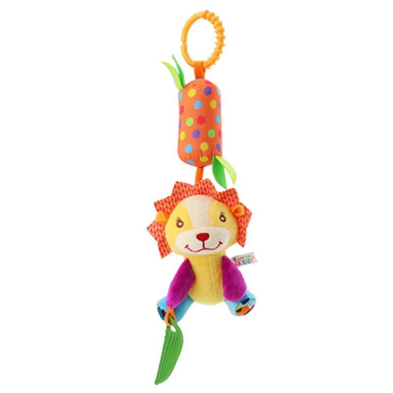 Animal Plush Rattle Toy with Handle – Soft Infant Toy
