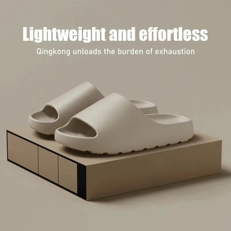 Coconut Cloud Slides – Thick-Soled Soft EVA Slippers for Men & Women