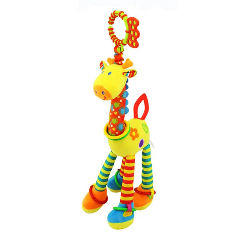 Animal Plush Rattle Toy with Handle – Soft Infant Toy