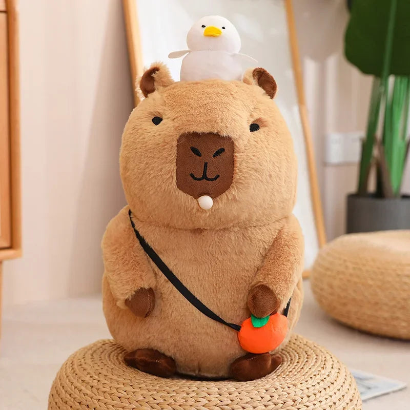 Capybara Plush with Strawberry Hat