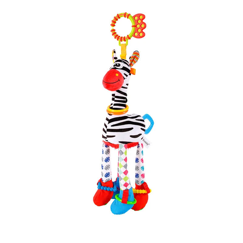 Animal Plush Rattle Toy with Handle – Soft Infant Toy