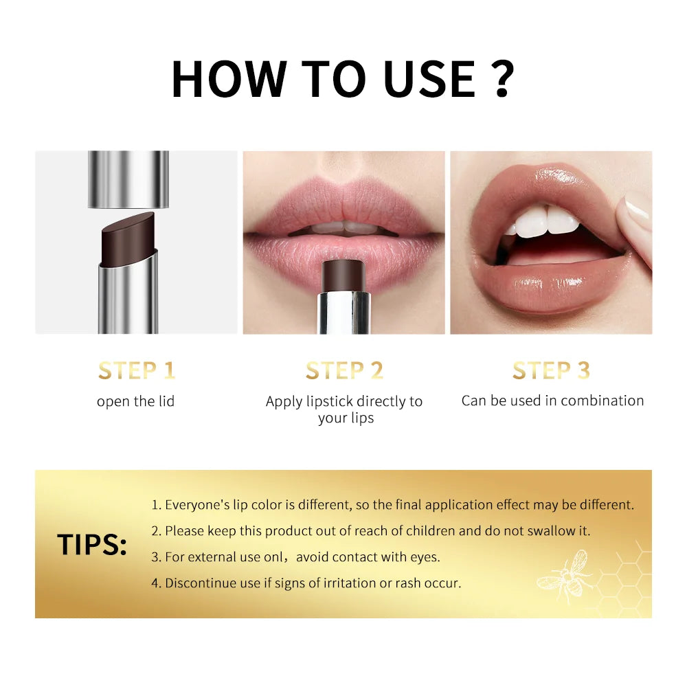 Black Honey Lipstick – Natural Lip Plumper & Plumping Gloss with Gentle Exfoliation