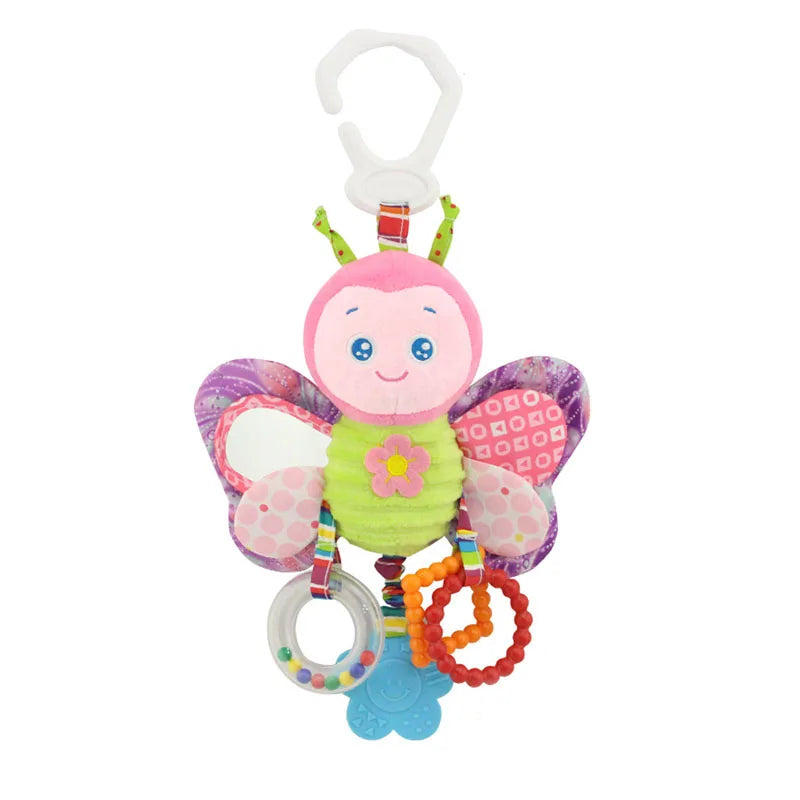 Animal Plush Rattle Toy with Handle – Soft Infant Toy