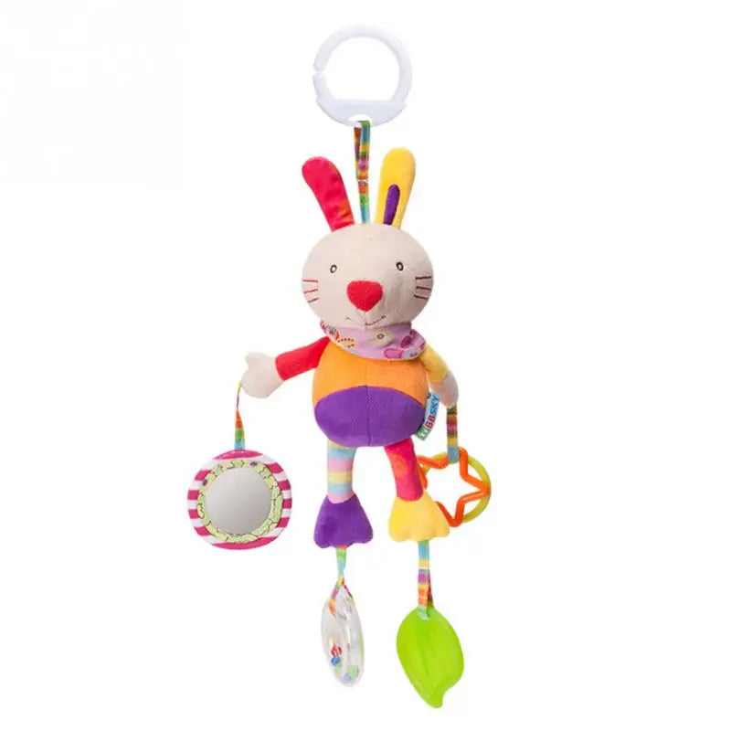 Animal Plush Rattle Toy with Handle – Soft Infant Toy