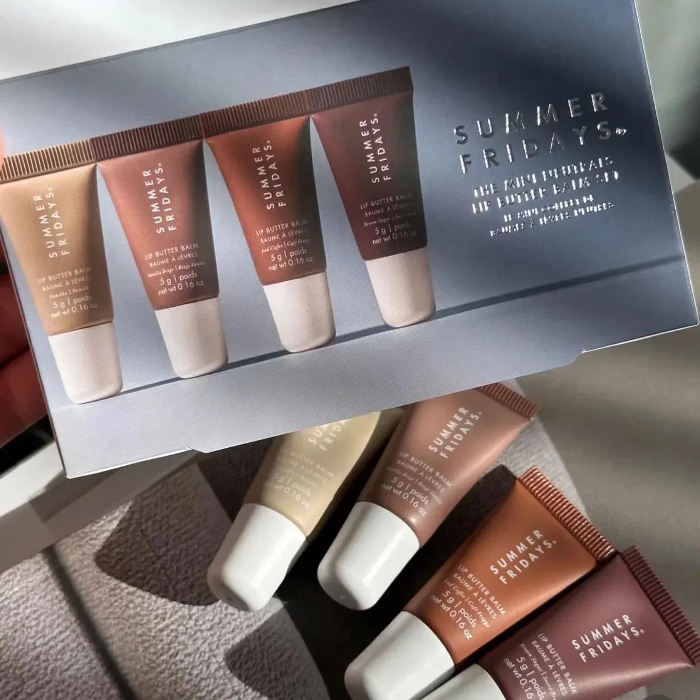 Summer Friday’s Vanilla Beige Lip Balm – Moisturizing Transparent Lip Gloss Set