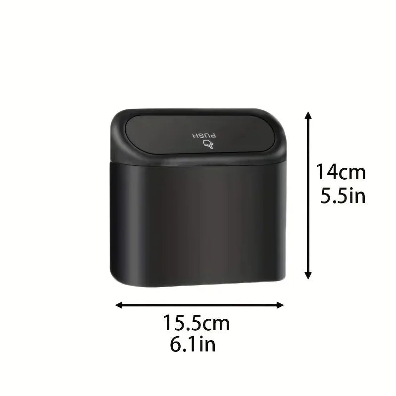 Mini Car Trash Can with Lid – Leak-Proof Compact Bin + 60/300 Bags