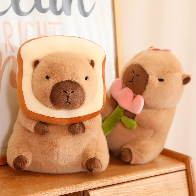 Capybara Plush with Strawberry Hat