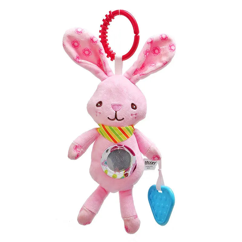 Animal Plush Rattle Toy with Handle – Soft Infant Toy