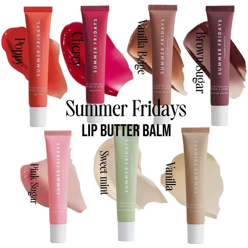 Summer Friday’s Vanilla Beige Lip Balm – Moisturizing Transparent Lip Gloss Set