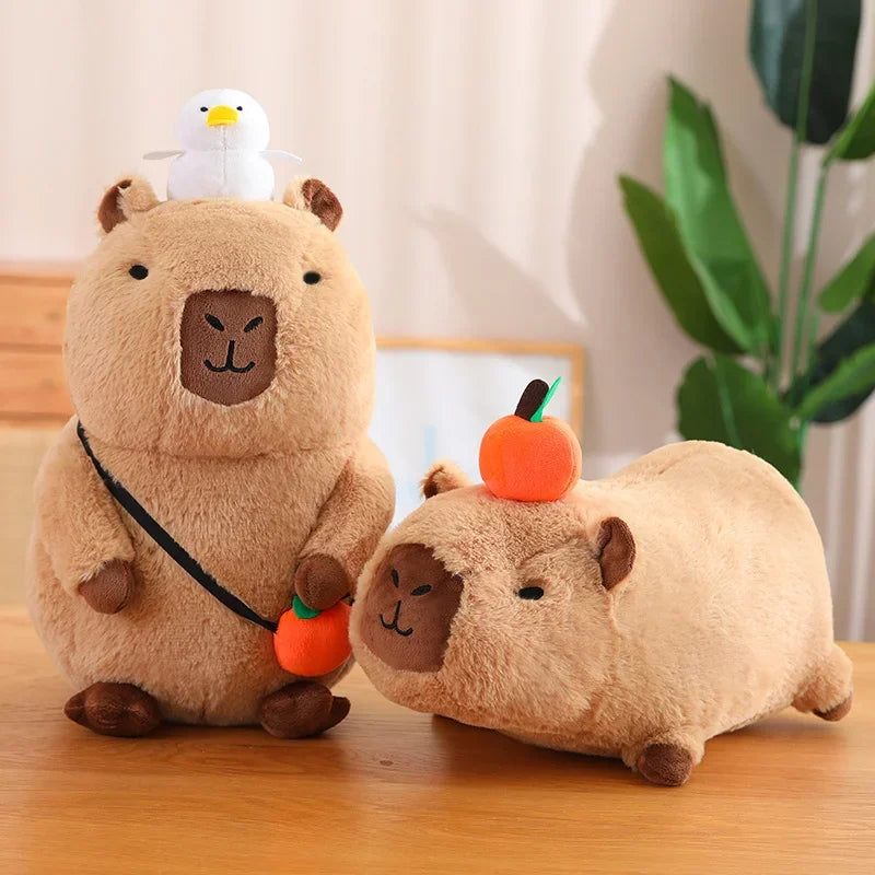 Capybara Plush with Strawberry Hat