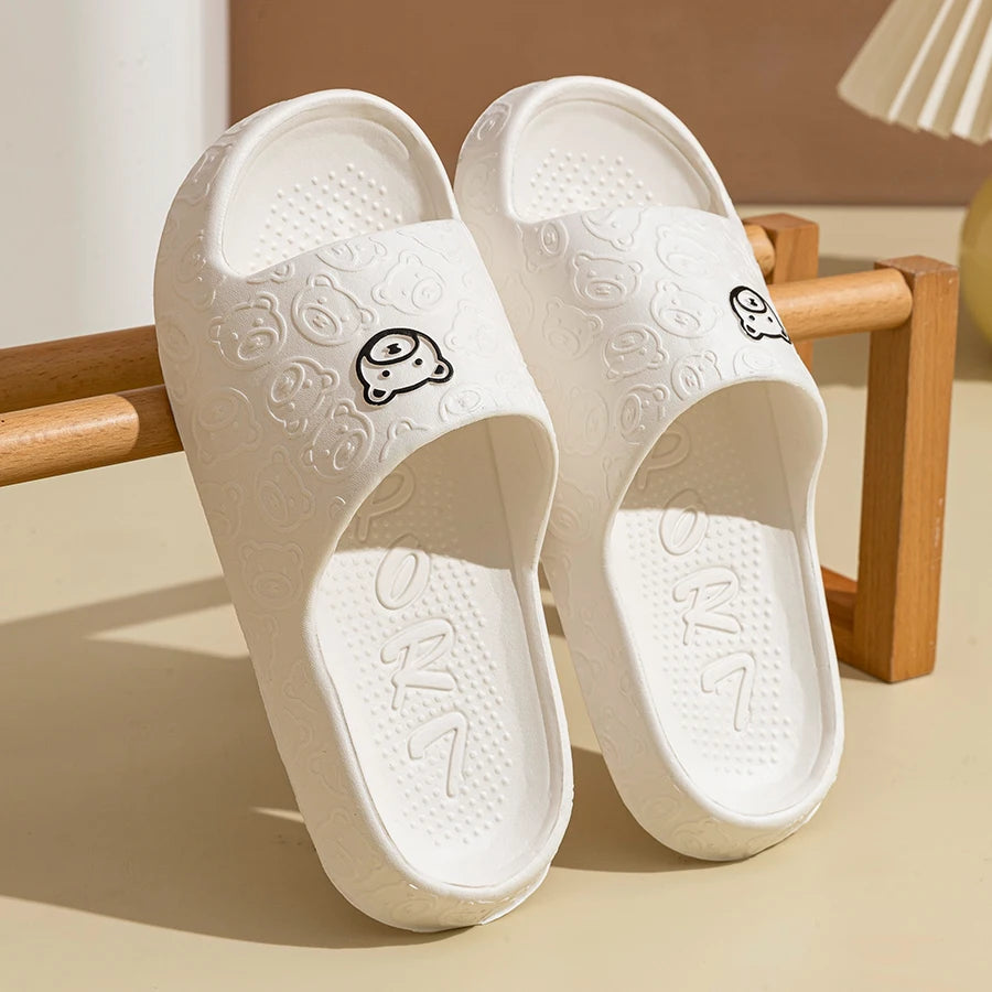 Cute Bear Slides – Non-Slip Soft Slippers for Men & Women