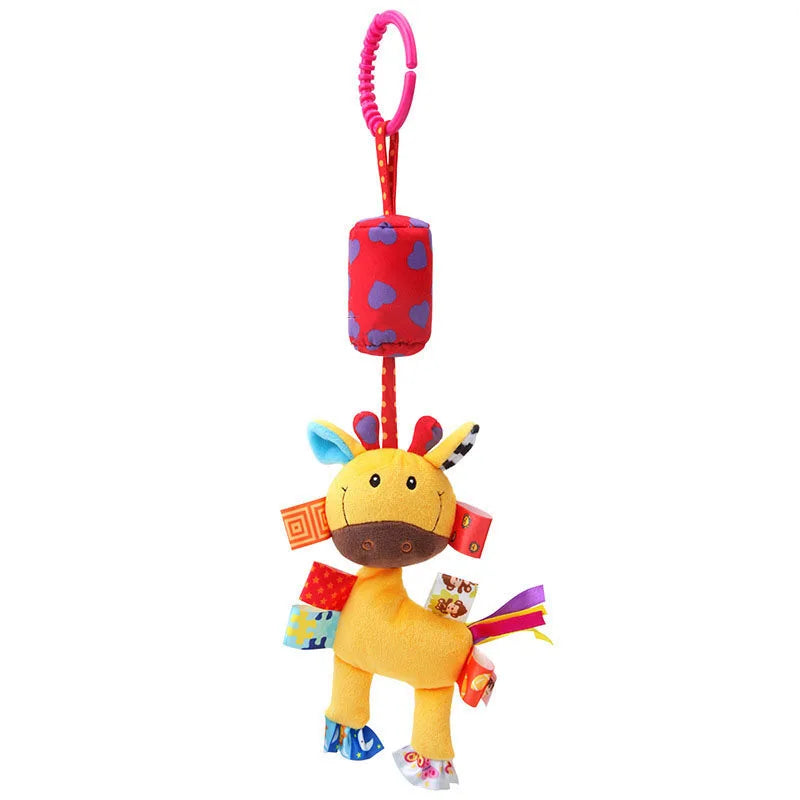 Animal Plush Rattle Toy with Handle – Soft Infant Toy
