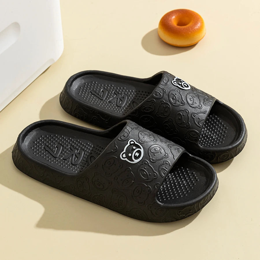 Cute Bear Slides – Non-Slip Soft Slippers for Men & Women