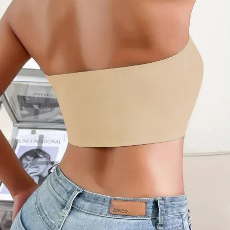 Women’s Strapless Seamless Bra – Front Button, No Padding, Smooth Underwear