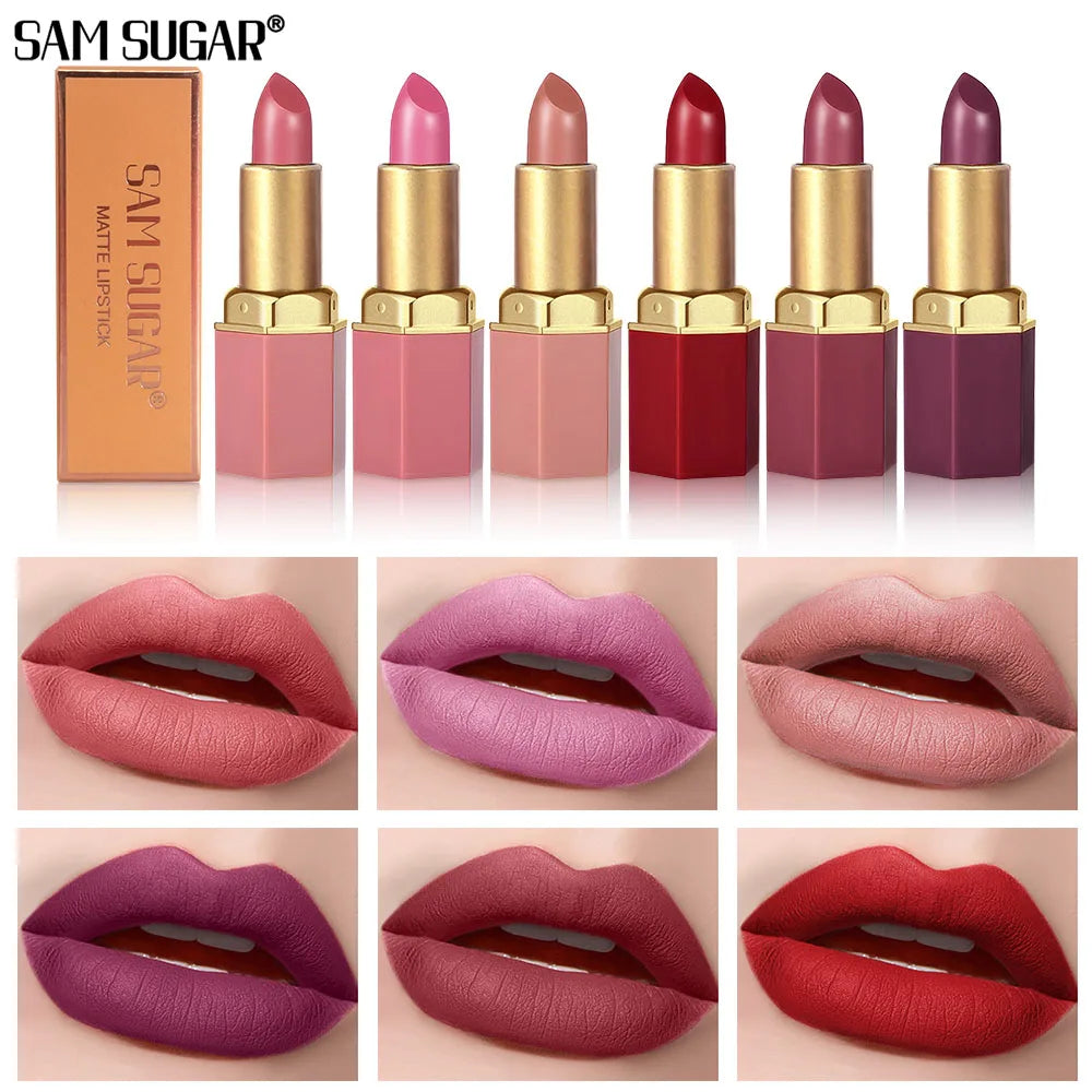 Sam Sugar Matte Lipstick – Long-Lasting Velvet Finish