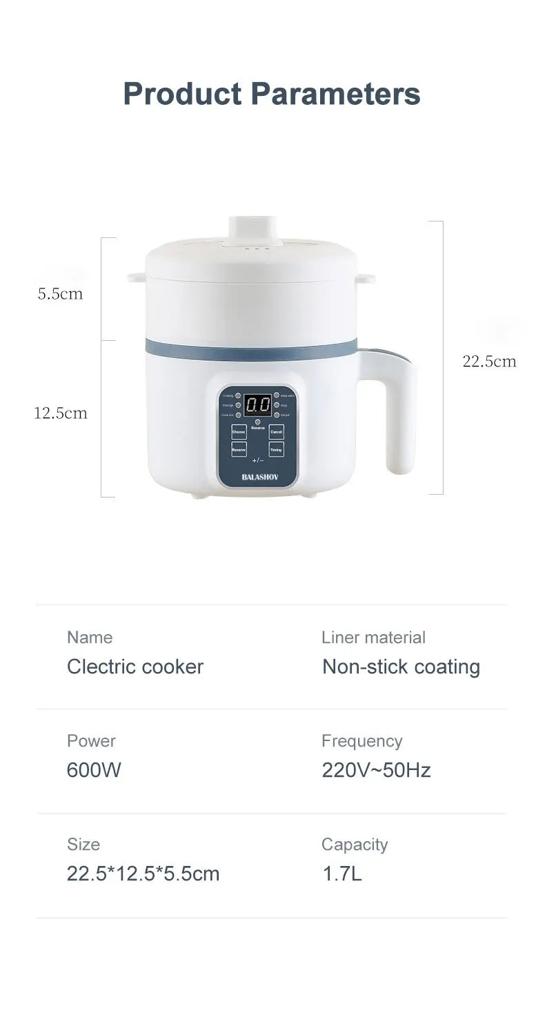 Electric Rice Cooker Single Double Layer 220V