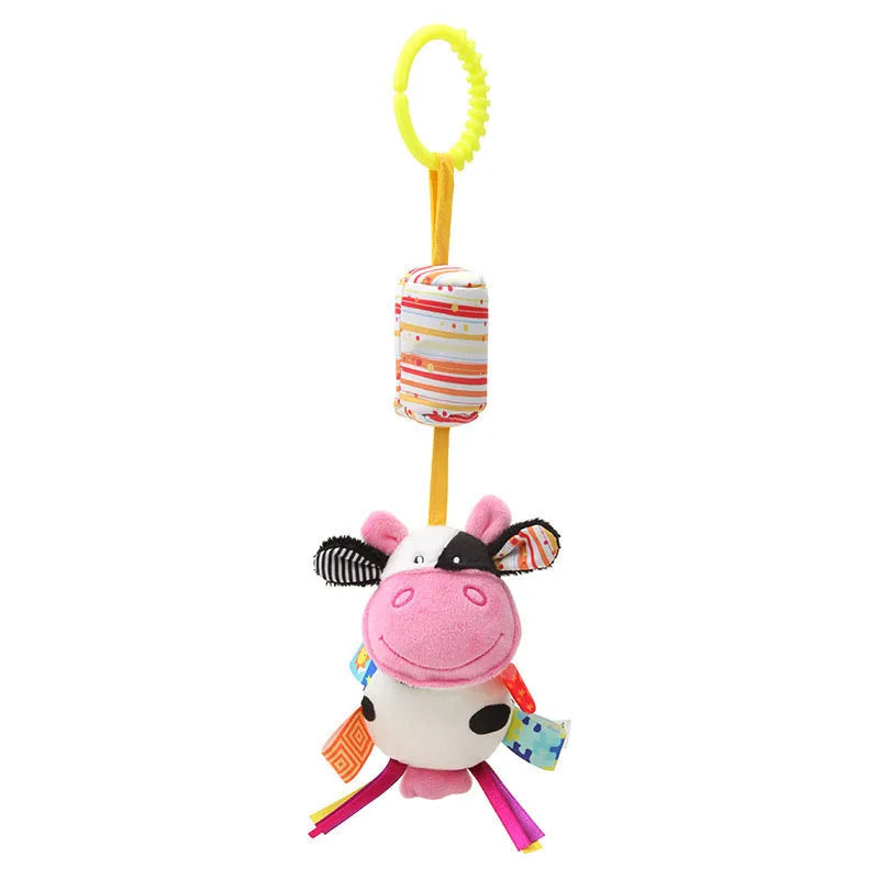 Animal Plush Rattle Toy with Handle – Soft Infant Toy