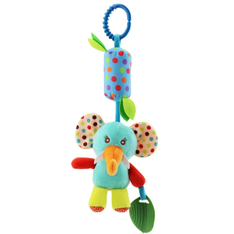 Animal Plush Rattle Toy with Handle – Soft Infant Toy